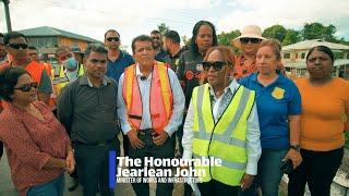 Minister Jearlean John Assess Infrastructure Projects