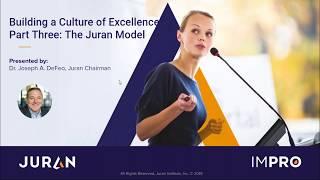 Building a Culture of Excellence Webinar Series Part 3 | The Juran Model