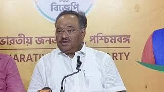 Press Conference by Samik Bhattacharya, MP Rajya Sabha & Chief Spokesperson at SaltLake BJP Office.