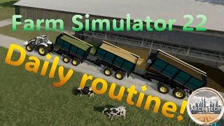 FS22 A daily routine from seeding to production