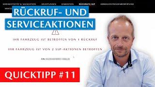 KBA Rückruf und Serviceaktionen einfach online prüfen | Ist mein Mazda betroffen? | Quicktipp #11