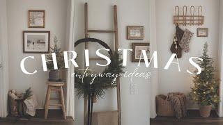 Christmas Entryway Ideas || 5 Ways to Style A Blank Wall for Christmas