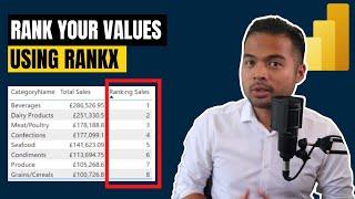 Rank your values using RANKX DAX Function in Power BI // Beginners Guide to Power BI in 2021