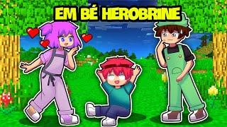 HACHI NẾU HEROBRINE CÓ CUỘC SÓNG TRONG MINECRAFT*HACHI EM BÉ HEROBRINE*