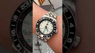 PHOIBOS WAVE MASTER GMT 200M Automatic Diver Watch PY049E Silver #watch #diverwatch