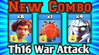 Th16 root rider + Electro Titan Attack - WOW - Th16 best attack strategy (clash of clans)