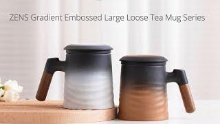 ZENS Matte Textured Ceramic Tea Mug#steeping tea mug#tealover #christmastea #loose tea mug