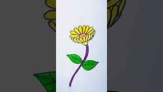 Flower drawing trick  #youtubeshorts #drawing #shorts #artzritesh #flowers