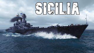 World of WarShips Sicilia - 5 Kills 374K Damage