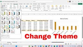 How to Change the Theme of a Sheet in Microsoft Excel! More Consistant Formatting and a New Look