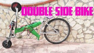 La bici elettrica double face, si guida da due lati, anche su tre, diy