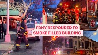 FDNY Respond To Smoke Filled APT