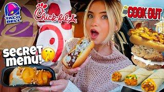 Eating ONLY Fast Food SECRET MENU Items For 24 HOURS!!