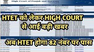 OBC CATEGORY को HTET परीक्षा में 82 अंको पर पास करने के लिए आज high court में सुनवाई हुई | htet exam