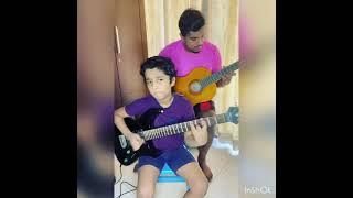 Andura (අඳුර) by Riyon & Sachitha Caldera | Electric Vs Acoustic Guitar | Father & son jam session