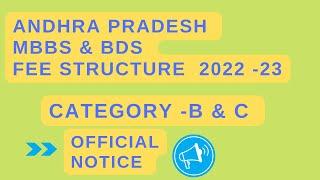 Andhra Pradesh Private Medical College Fees | Fee Structure Category wise