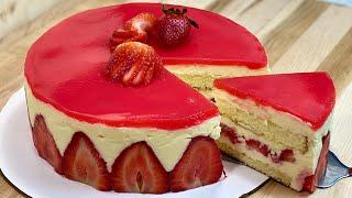 STRAWBERRY RECIPE EASY STRAWBERRY CAKE WITH SUBTITLES