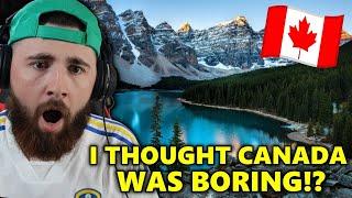 AMERICAN Reacts to AMAZING Places to Visit in CANADA! *Niagra Falls??*