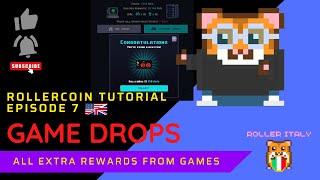 ROLLERCOIN Tutorial Episode 7 - GAME DROPS : All the bonus rewards you can get from games