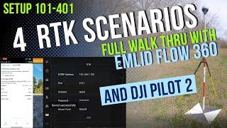 How to setup RTK on Mavic 3E, M300, & M350 with Emlid RS2/RS3 and NO internet. 4 Different Scenarios