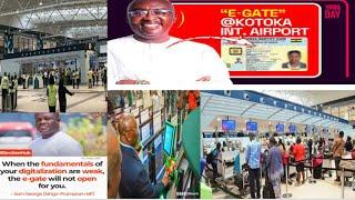 NDC's Sam George Bows In Shame As Int'l Travelers Showers Praises On Bawumia For The E-gate At..