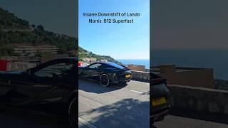 Lando Norris driving his Ferrari 812 Novitec