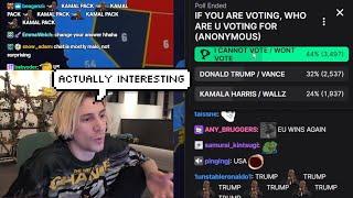 xQc Asks his Viewers & Polls Who They Are Voting For