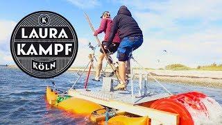 We built a Bike powered Raft!