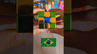 Bandeira do Brasil no Cubo Metálico #shorts #brazil #brasil