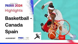 EPIC BATTLE  | Canada Vs Spain | Men's Basketball | Paris 2024 Olympics | #Paris2024