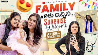 After convocation vlog!! Hyd lo family ichina surprise  | resident doctor Telugu vlogs