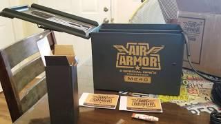 AIR ARMOR M240 AMMO CAN AIR COMPRESSOR/INFLATOR TIRE REPAIR KIT UNBOXING REVIEW (((PART 1)))