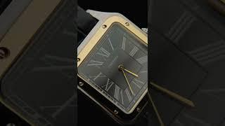 Cartier Santos Dumont Large Le 14 Bis Steel Yellow Gold Watch W2SA0015 l SwissWatchExpo