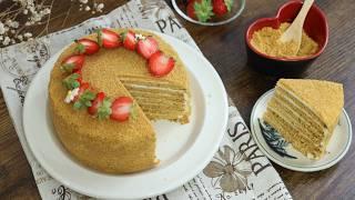 Bánh mật ong Medovik từ nước Nga - phiên bản bánh nhơ nhỡ ️ | Russian honey cake