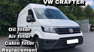 VW CRAFTER 2019 Oil change, Air filter, Cabin filter replacement