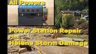 All Powers Portable Power Station No Power - Helene Storm Destruction