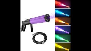 Club Cannon Handheld Co2 Blaster, Led Handheld Co2 Smoke Machine With Rgb Lights Carbon Machine