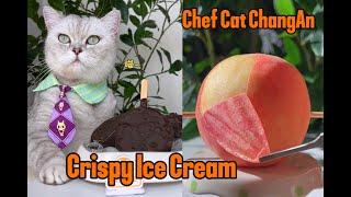 Chef Cat's Ice Cream,That's genius.#catsofyoutube #food #asmr #pets