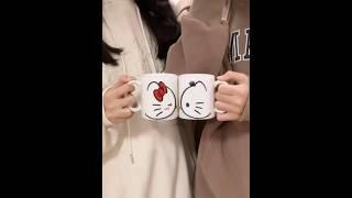Dear Daniel and hello kitty couple mug