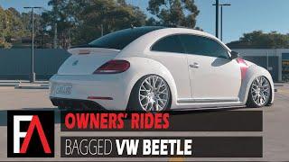 FUEL AUTOTEK Owners’ Rides: Bagged 2013 Volkswagen Beetle | TSW Sebring Silver w/Mirror Cut Face