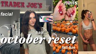 OCTOBER RESET: glowing up, trying Trader Joe's fall treats, thrifting, & more!