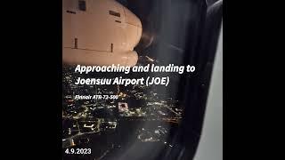 Approaching and landing to Joensuu Airport (JOE) Finnair ATR-72-500 OH-ATH