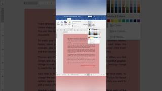 How to change page colour in MS Word