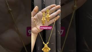 Dokia chain with earrings set ️9178887457 booking number  #shots #ytshorts #dokia