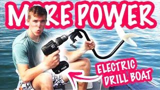 CRAZY FAST DRILL POWERED BOAT MOTOR! Sailing Meraki | Ep.47