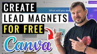 How To Create Lead Magnet In Canva For Free - [Easy Canva Tutorial]