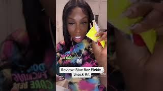 EBONY MYSTIQUE REVIEWS VIRAL TIKTOK BLUE RAZZ SNACK PICKLE