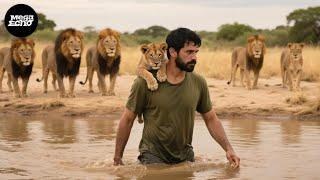 After saving a lion cub, a man is surrounded by the pride — Then The Unthinkable Happens – Mega Echo