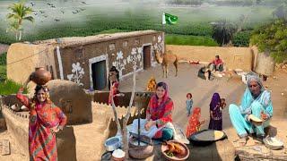 Ancient Village Life Pakistan | Village Women Morning Routine in Summer | Village Food