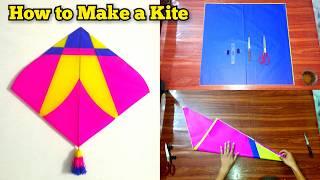 How to Make a Beautiful Kite. Kite Banane ka Tarika. Colorful Kite Making at Home. SM Kites.